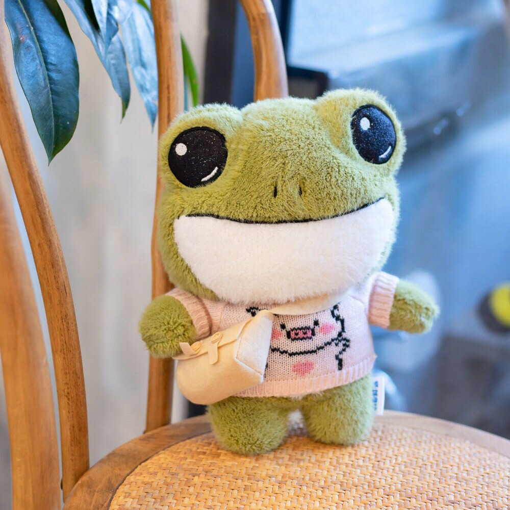 29cm Frog With Clothes Soft Stuffed Plush Toy