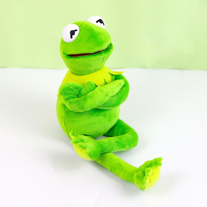 1pc 40cm Kermit Plush Doll Sesame Street Frogs Toy Stuffed Animal Soft Stuffed Toy Baby Doll Christmas Holiday Gift for Kids