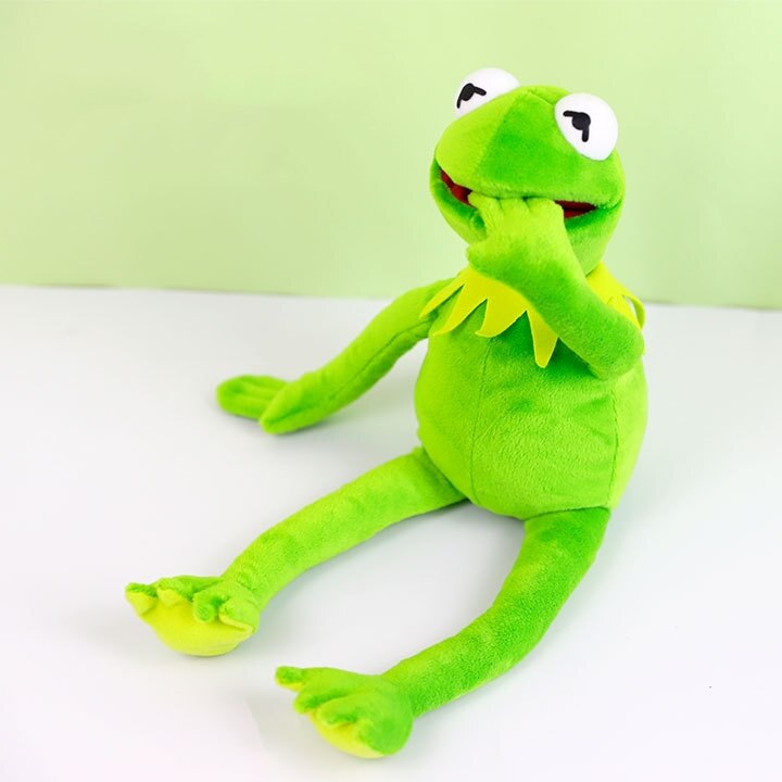 1pc 40cm Kermit Plush Doll Sesame Street Frogs Toy Stuffed Animal Soft Stuffed Toy Baby Doll Christmas Holiday Gift for Kids