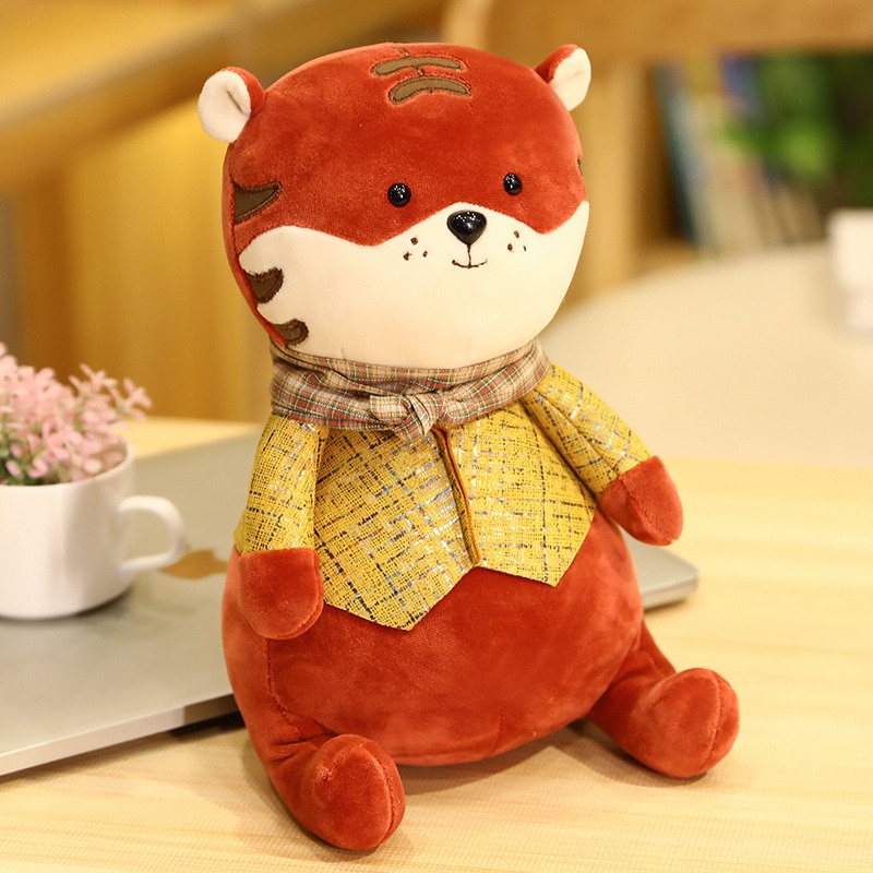 23/32cm Lovely Animal Badger Frog Hedgehog Tiger Plush Toys Kawaii Stuffed Soft Dolls for Baby Girls Birthday Decor Present