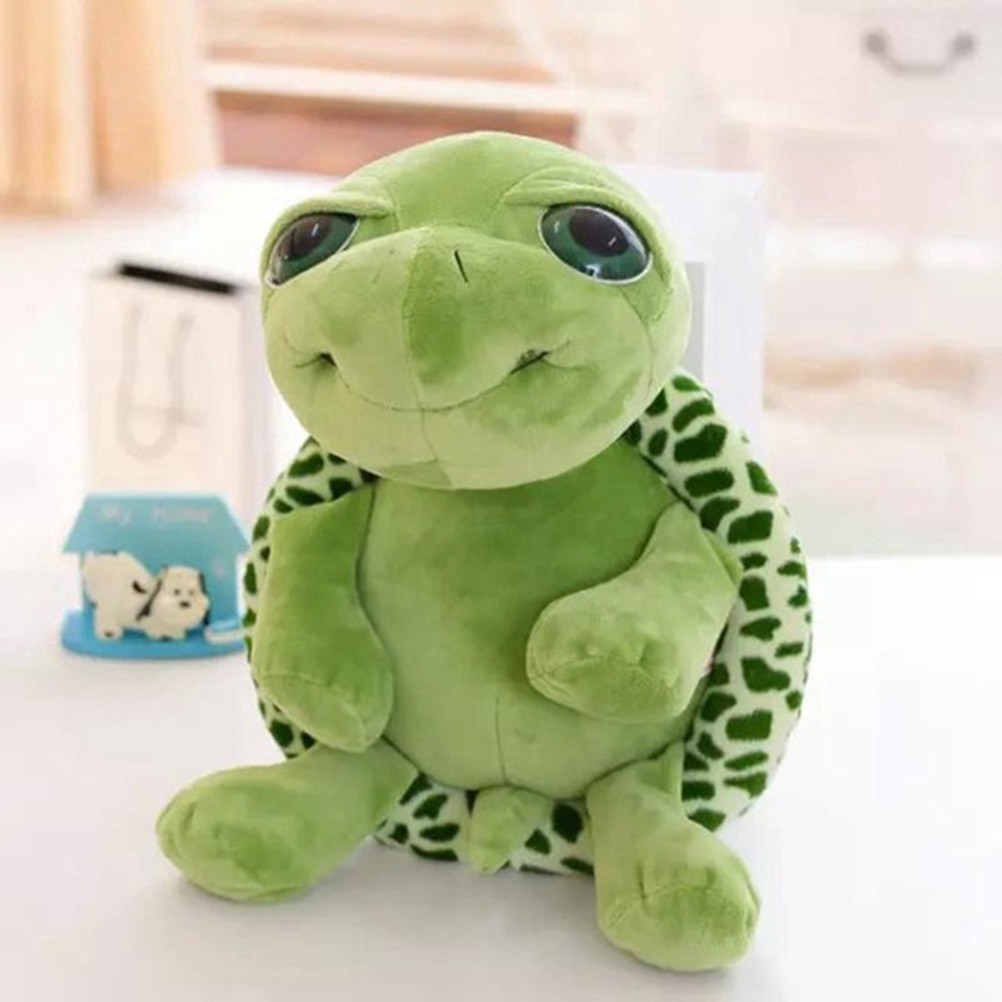20cm Kawaii Green Big Eyes Turtle Doll Plush Soft Cute Stuffed Animal Cartoon Tortoise Lovely Toy For Kids Girls Gift Home Decor