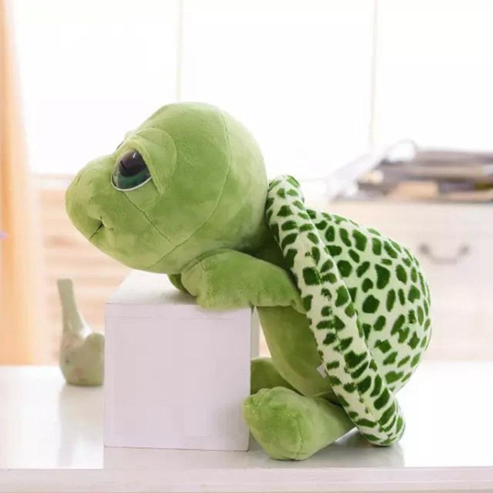 20cm Kawaii Green Big Eyes Turtle Doll Plush Soft Cute Stuffed Animal Cartoon Tortoise Lovely Toy For Kids Girls Gift Home Decor