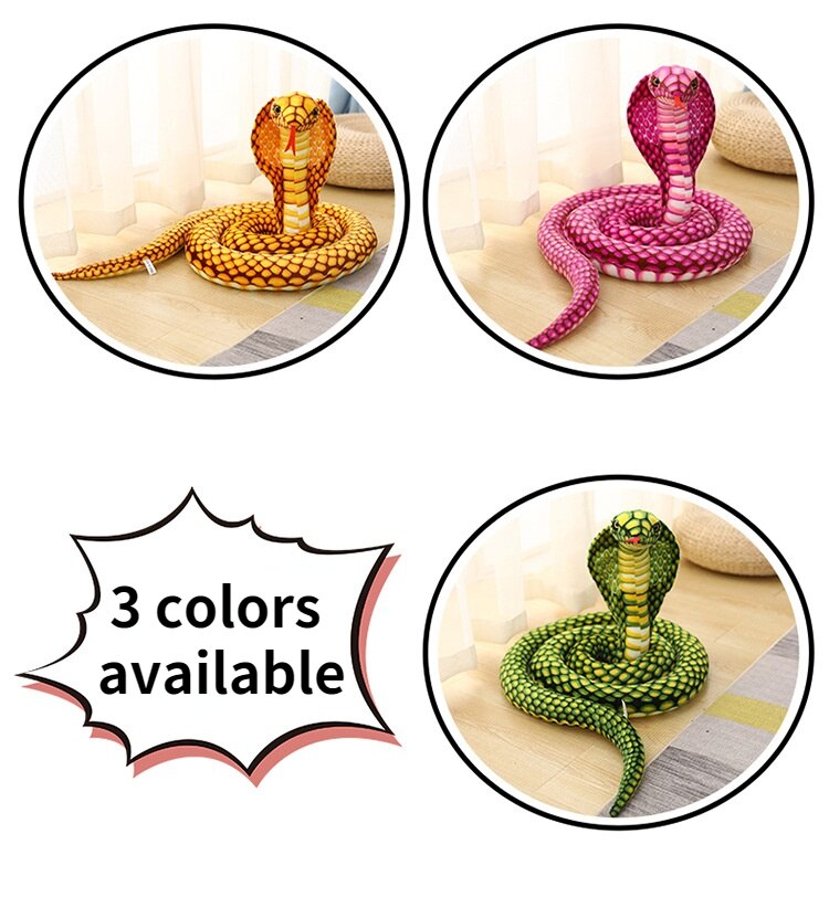 240cm Long Stuffed Animal Snake Doll Giant Plush Toys for Kids Friends