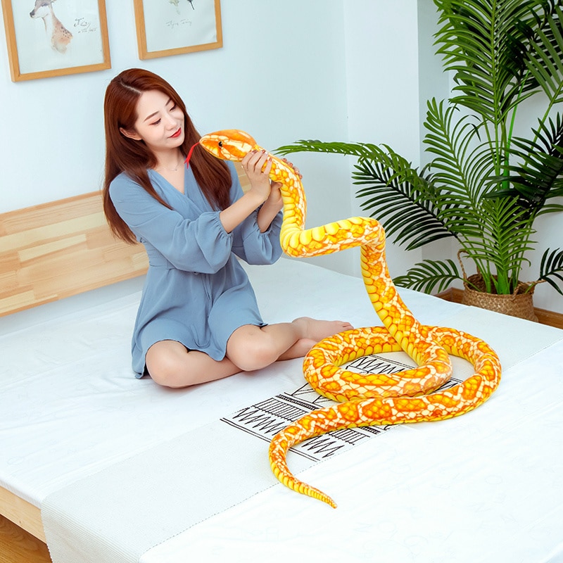 300cm Simulation Snakes Plush Toy Giant Boa Cobra Long Stuffed Animal Snake Plushie Funny Tricky Friends Halloween Children Gift