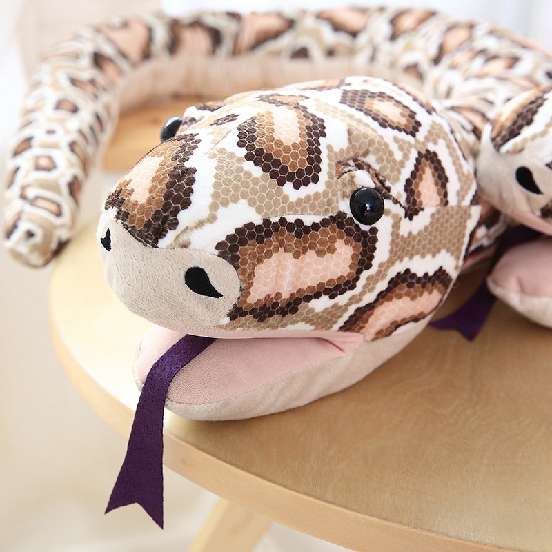 1 Piece 155CM Real Life Plush Toys Stuffed Giant Snake Animal Soft Dolls Bithday Christmas Party Gifts Baby Funny Hand Puppet