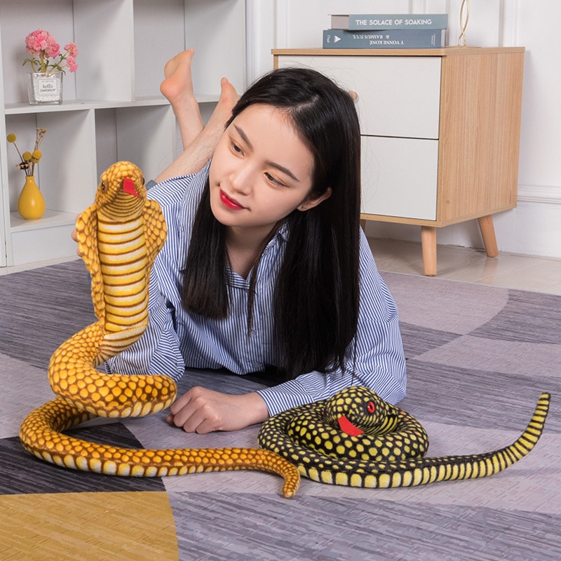 New 3D Simulation Cobra Snake Toy, Little Snake Animal Plush Toys, Children Toys, Home Decor Birthday Tricky Prank Gifts