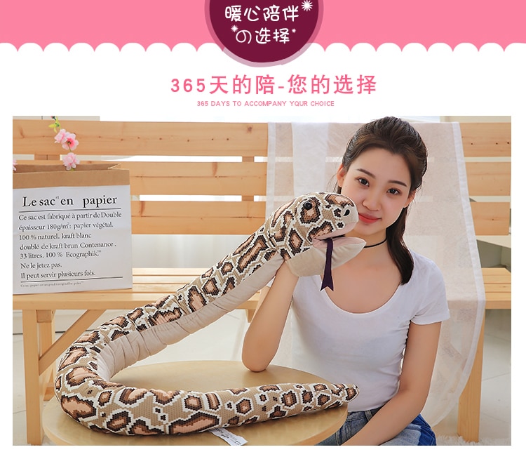 1pc 155cm Simulation Plush Toys Stuffed Giant Snake Animal Toy Soft Dolls Bithday Christmas party Gifts baby Funny Hand Puppet
