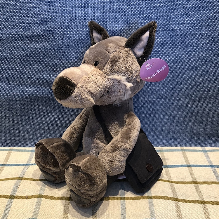 25/35/45cm Wolf Plush Toy Backpack Boys Girls Styles Stuffed Doll Cute Forest Animal Wolf Pillow Doll for Birthday Gift
