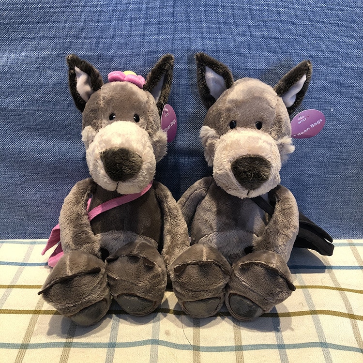 25/35/45cm Wolf Plush Toy Backpack Boys Girls Styles Stuffed Doll Cute Forest Animal Wolf Pillow Doll for Birthday Gift