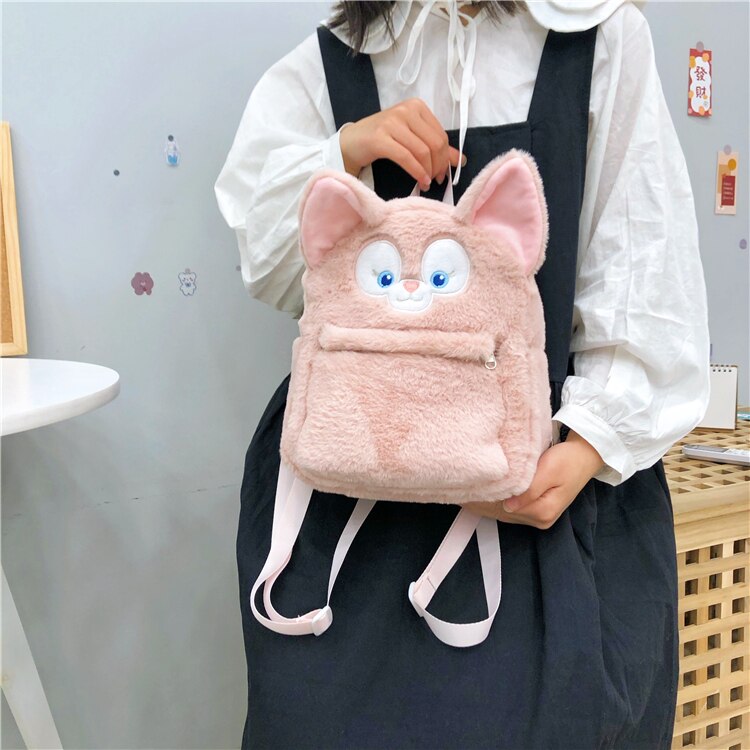 New Kawaii Disney Plush Cartoon Linabell Plush Bag Anime Soft Stuffed Animals Plushie Backpack Shoulder Bags Girls Doll Toy Gift