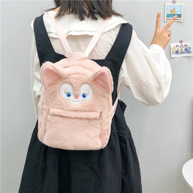 New Kawaii Disney Plush Cartoon Linabell Plush Bag Anime Soft Stuffed Animals Plushie Backpack Shoulder Bags Girls Doll Toy Gift