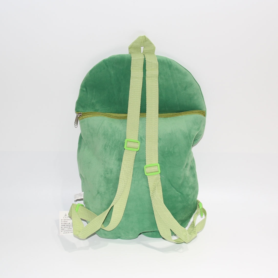 Cartoon Ricked Morties Plush School Bag Cartoon Green Cucumber Children's Backpack Funny Pickled Cucumber Student Bag