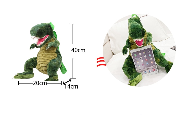 New Fashion parent-child Creative 3D Dinosaur Backpack Cute Animal Cartoon Plush Backpack Dinosaurs Bag for Children Kids Gifts