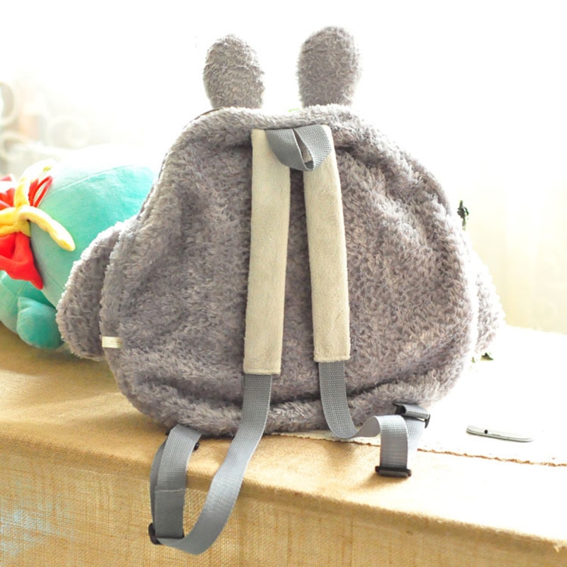 Plush Backpack Cute Green Leaf Tonari no Totoro Backpacker School Animal Bags Stuffed Bag Toys Christmas Birthday Gifts QB174