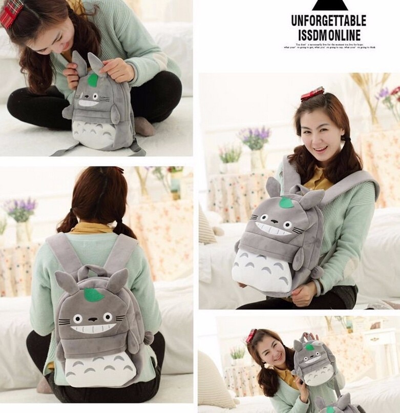 1pc 25/35cm Cute Totoro Plush Backpack Toy Lovely Soft School Bag for Children Cartoon Bag for Kids Boys Girls Birthday Gift