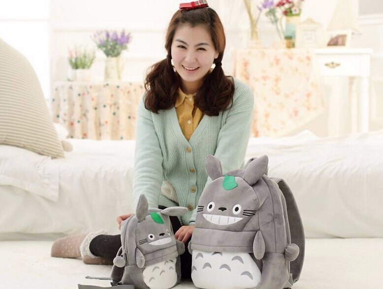 1pc 25/35cm Cute Totoro Plush Backpack Toy Lovely Soft School Bag for Children Cartoon Bag for Kids Boys Girls Birthday Gift