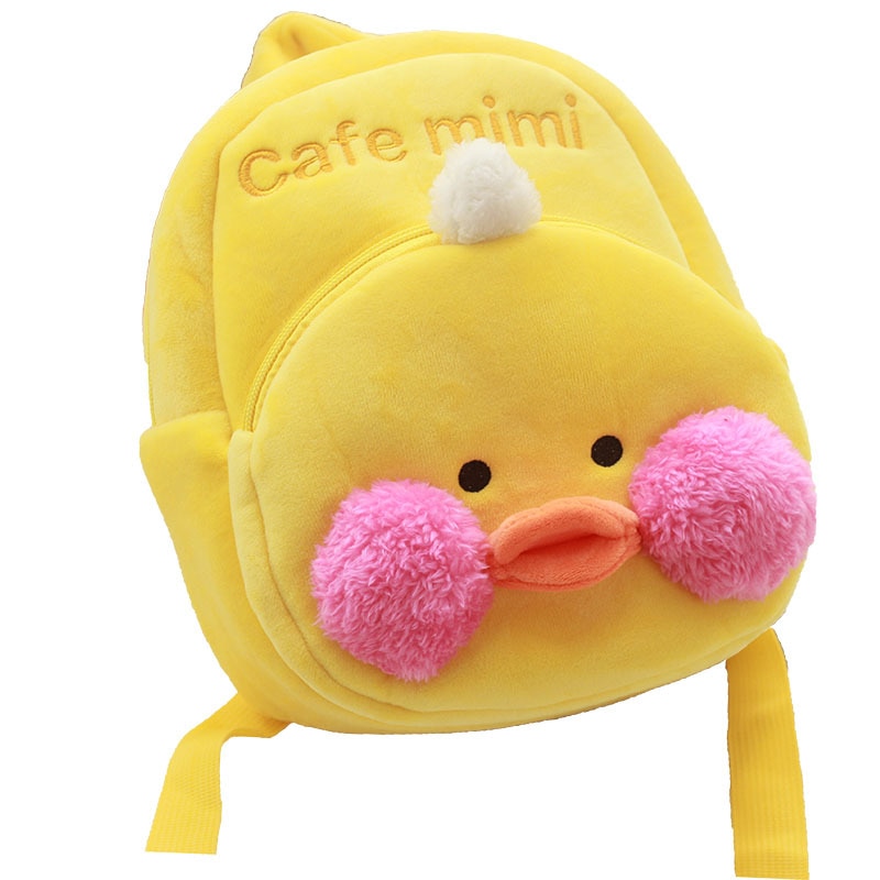 Plush Yellow Duck Backpack, Kawaii Cartoon Design Purse, Stuffed Animal  Shaped Daypack Fluffy Bag