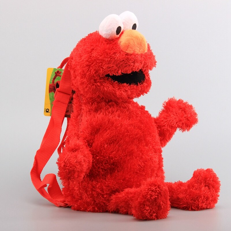 3 Styles Sesame Street Elmo Cookie Monster Plush Backpack Big Bird Cartoon Fluffy Bag Stuffed Doll Toy Kids Gifts 46 CM