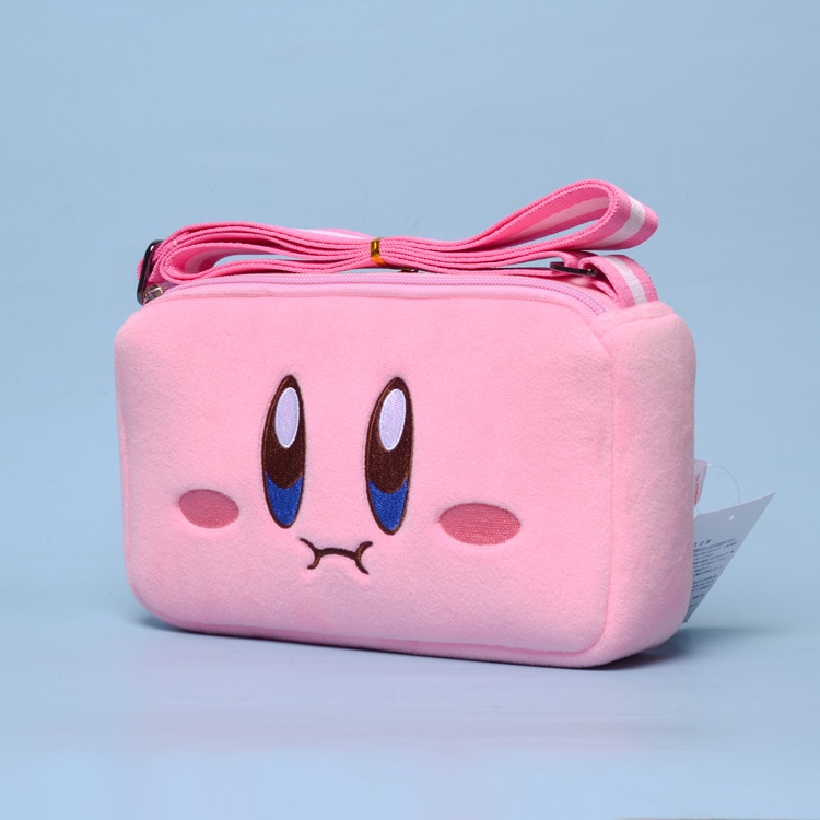 Kawaii Kirby Plush Toy Hand Bag Cartoon Pink Star Kirby Messenger Bag Plush Soft Stuffed Toy for Girls Birthday Gifts