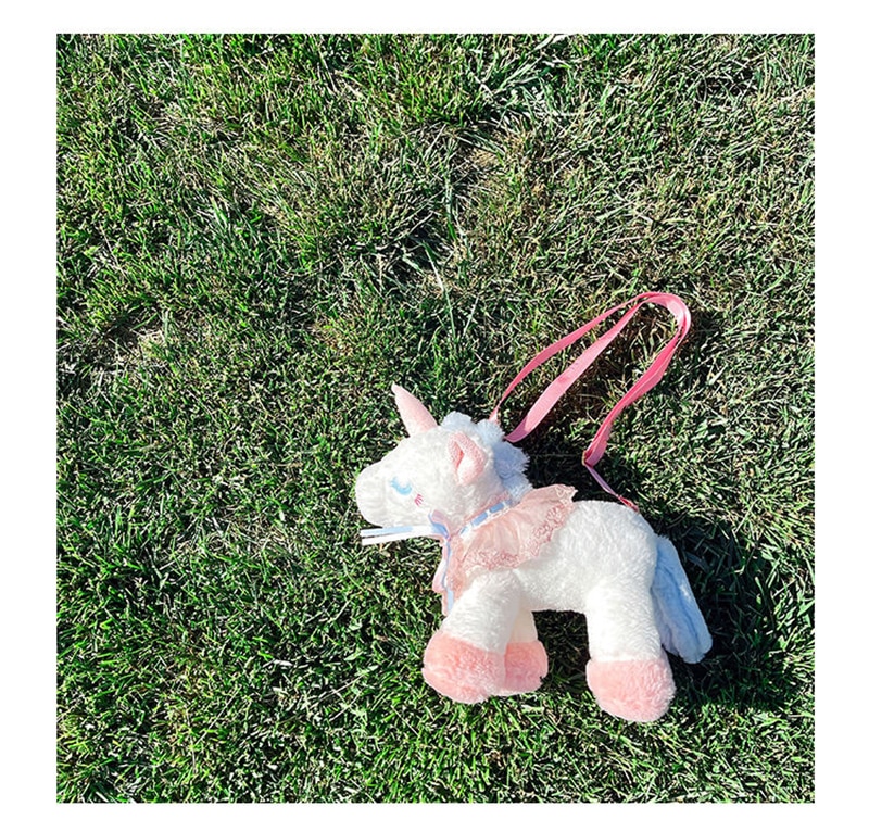 40cm Children Cute Plush Toy Lovely Cartoon Unicorn Backpack Bag Schoolbag Girls Boys Baby Kindergarten Birthday Christmas Gift