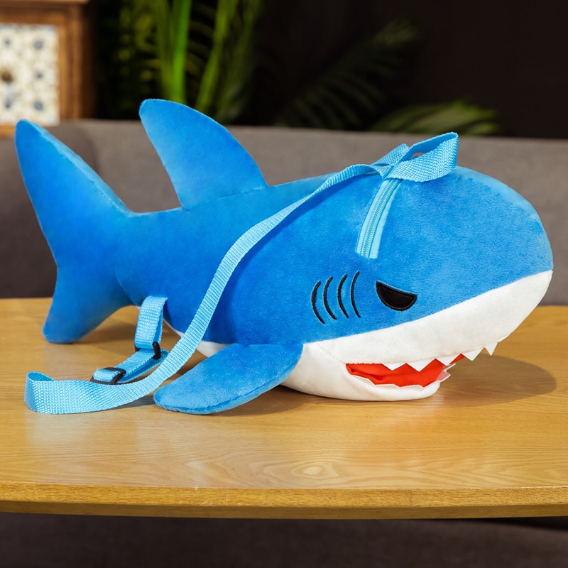 plush shark backpack