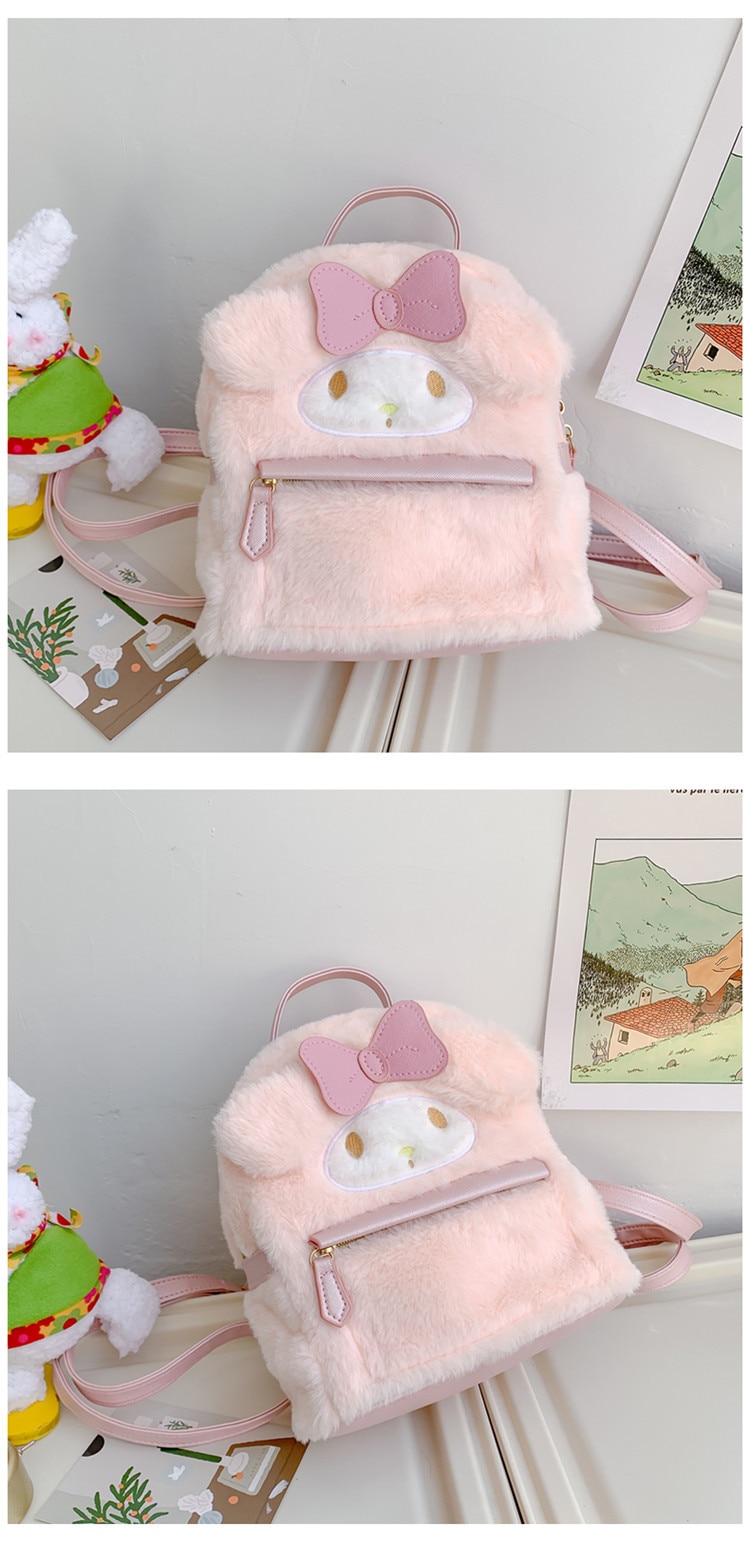 Cartoon Anime Kawaii Lolita Style Cute Mymelody Cinnamorol Plush Shoulders Bag Kids Toys Christmas Gift