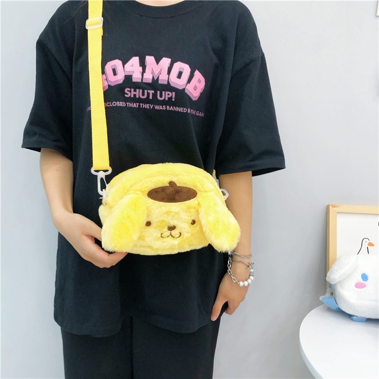 Sanrio Plush Anime Kuromi Purple Black Cute Beauty Travel Soft Suffed Plush Backpacks Novelties Birthday Gift For Girls Kids