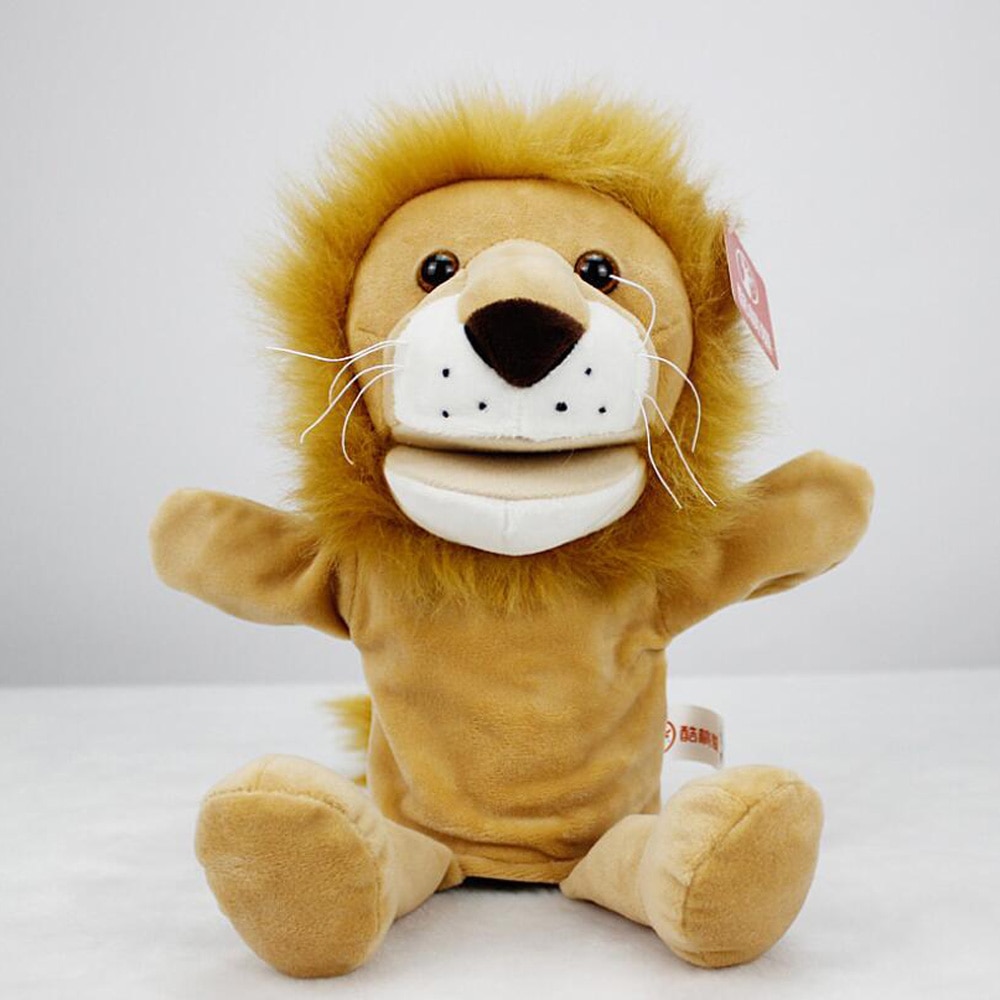 Children Hand Puppet Kid Baby Plush Stuffed Toy Animals Lion