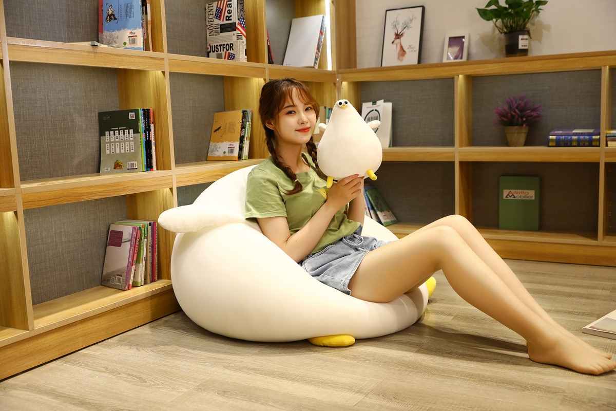 Kawaii Cartoon Duck Plush Toy Stuffed Animals Pillow Soft Cute Indoor Seat Cushion Creative Decor Gift For Girl Toy For Children