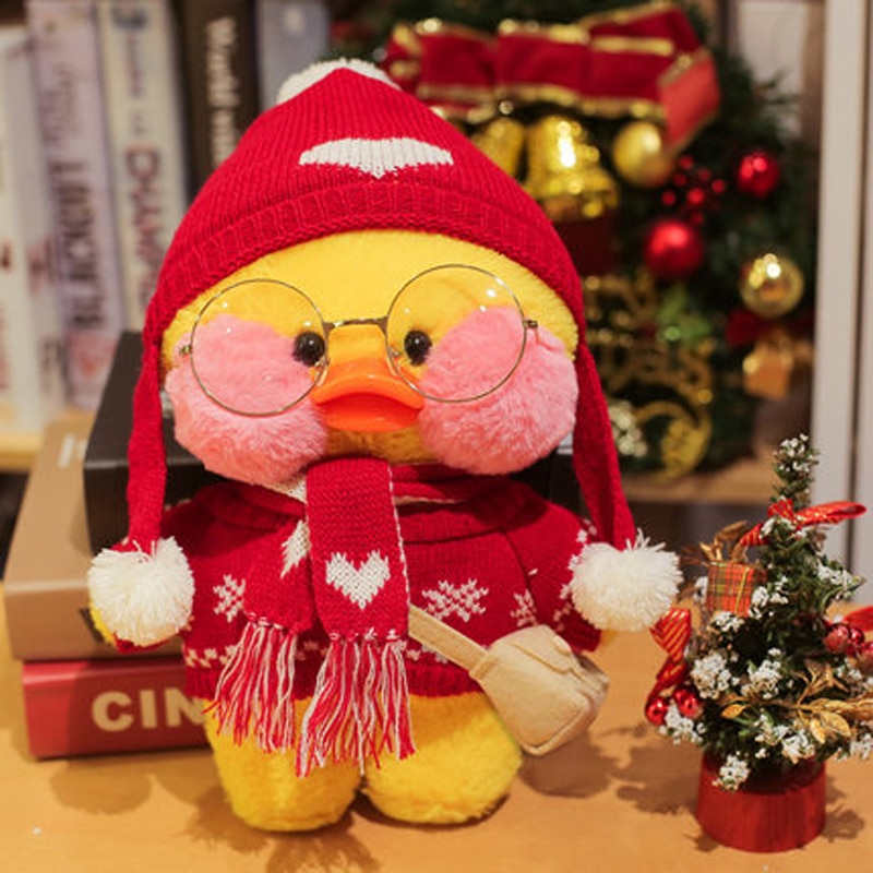 Kawaii 30cm Yellow Duck Lalafanfan Plush Toys Soft Cute Stuffed Animals Creative Doll Birthday Christmas Gifts For Girl Children