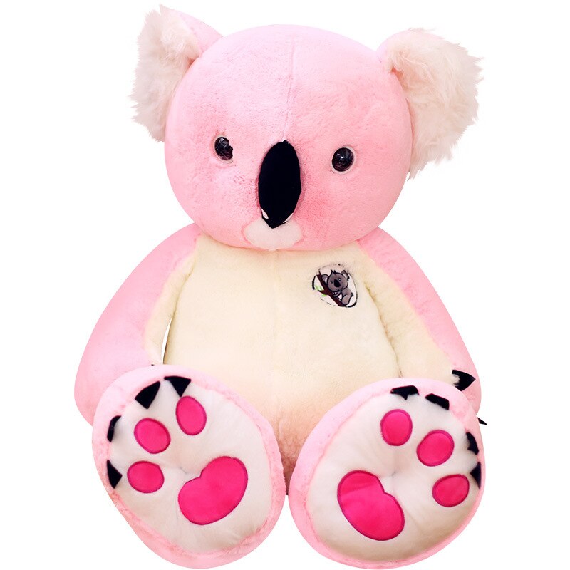 Flos Large Koala Big Eyes Pink White Stuffed Animal Plush Toy