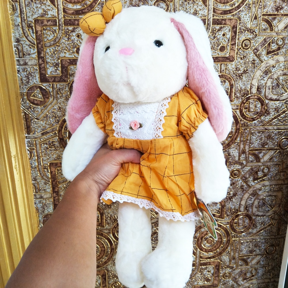 Girl Sleeping Pillow Children Plush Stuffed Toy Birthday Gift New Cute Yarn Skirt Rabbit
