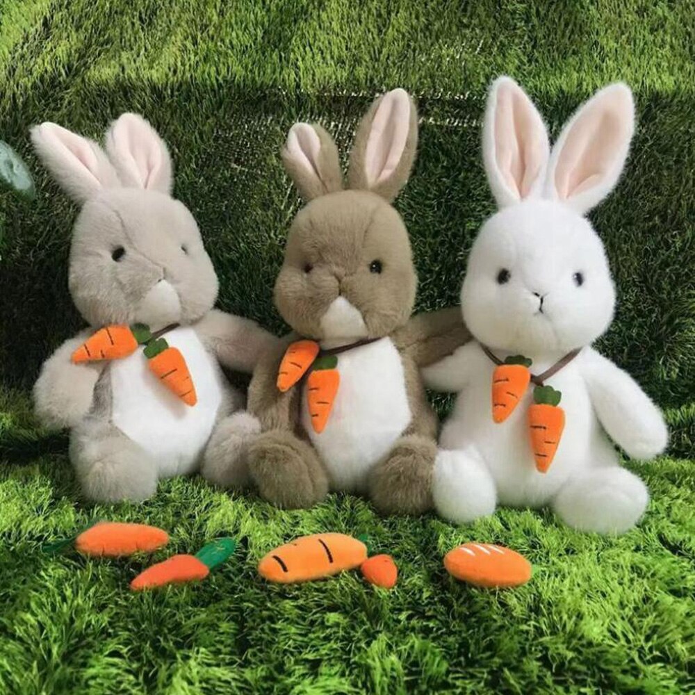 Rabbit With Carrot Soft Stuffed Plush Toy
