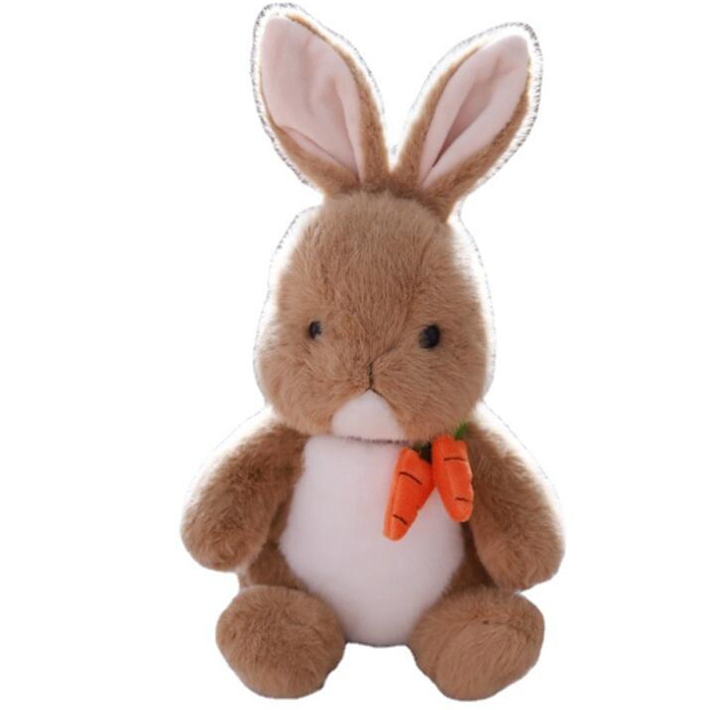 Simulation Rabbit Carrot Children Plush Stuffed Toy Birthday Christmas Gift
