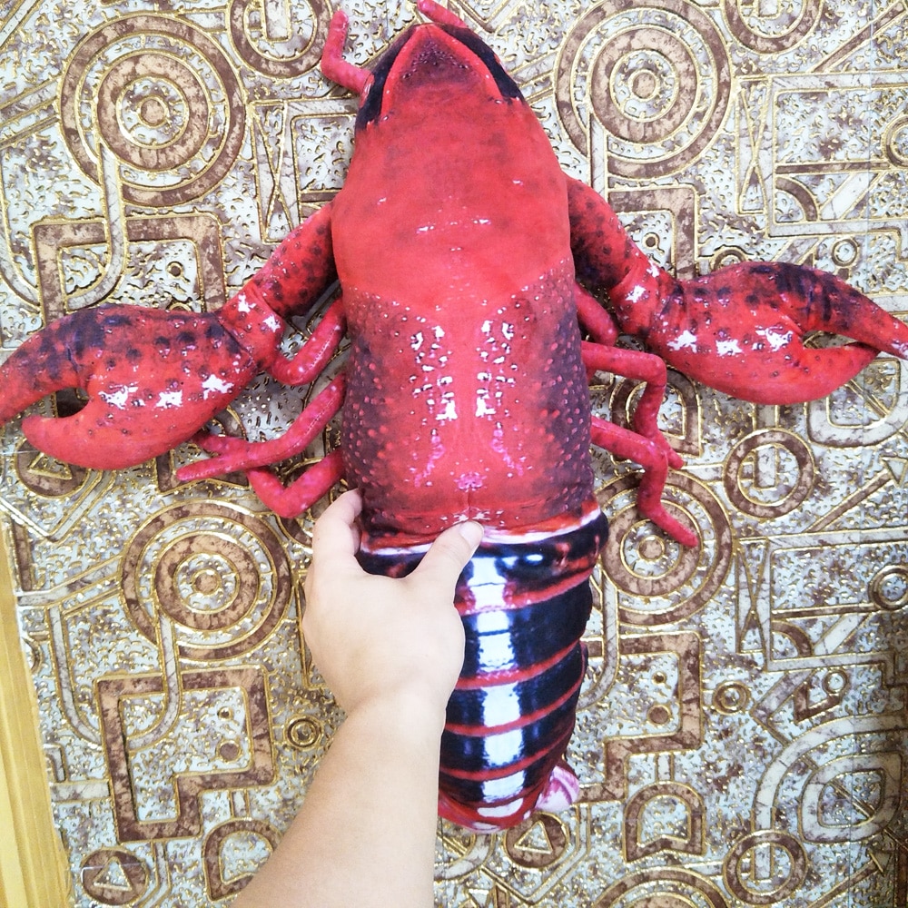 Children Plush Toy Simulation Red Big Lobster Doll Kids Stuffed Birthday Christmas Gifts