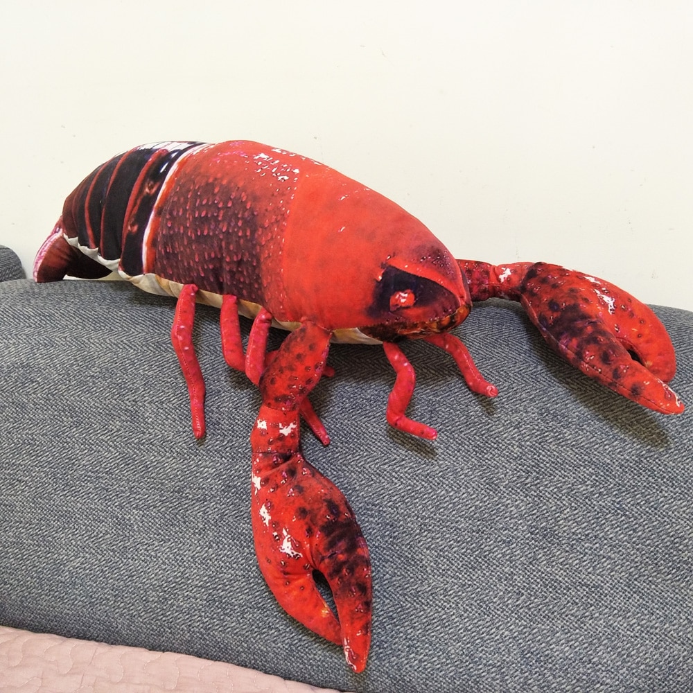 Children Plush Toy Simulation Red Big Lobster Doll Kids Stuffed Birthday Christmas Gifts
