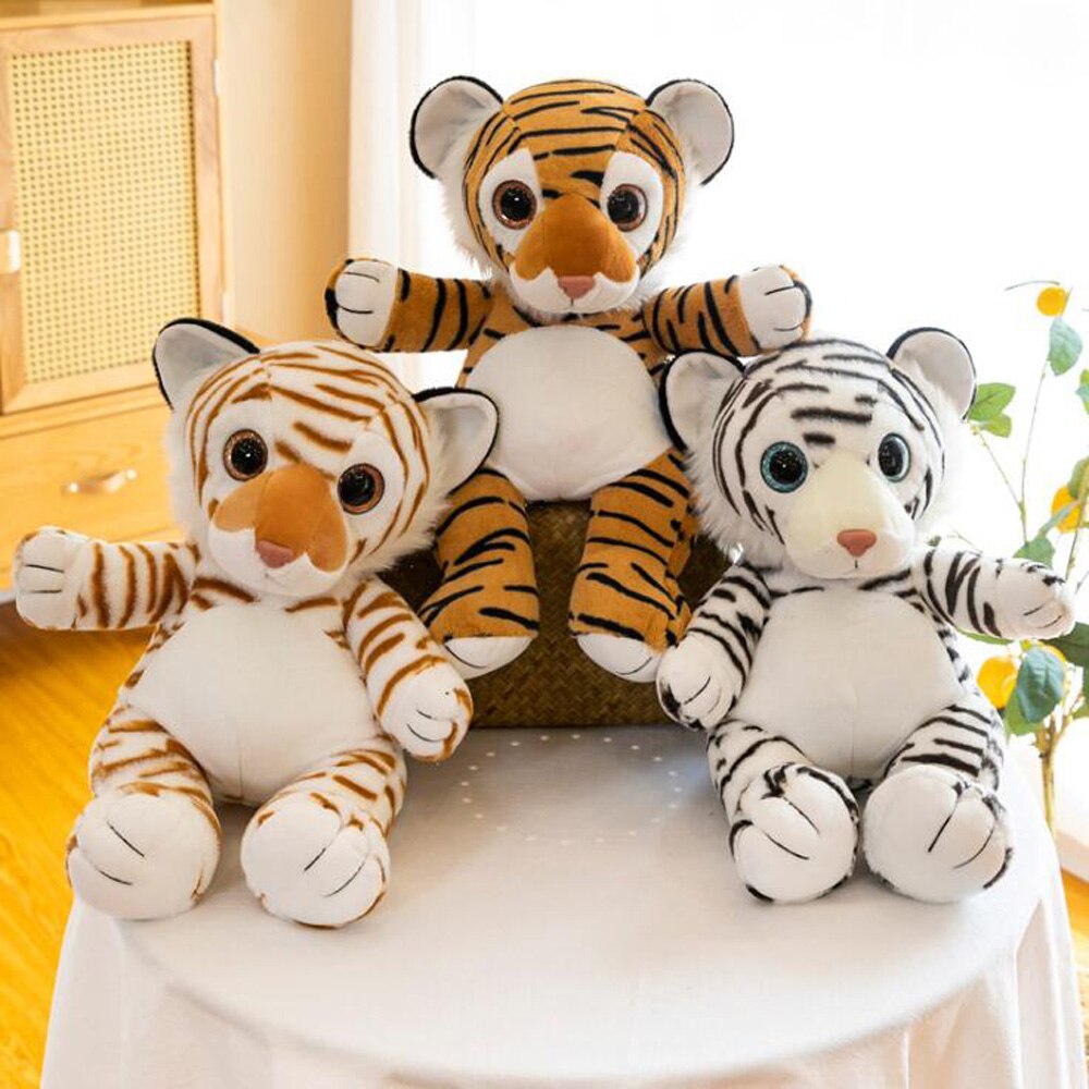 Cute Cartoon Simulation Big-eyed Tiger Doll Children Birthday Christmas Gift Stuffed Plush Toys