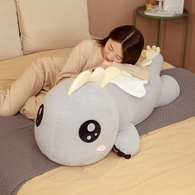 New Huggable Big Long Cute Dinosaur Plush Toy Soft Cartoon Animal Angel Stuffed Doll Boyfriend Pillow Kids Girl Birthday Gift