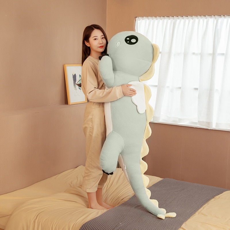 New Huggable Big Long Cute Dinosaur Plush Toy Soft Cartoon Animal Angel Stuffed Doll Boyfriend Pillow Kids Girl Birthday Gift