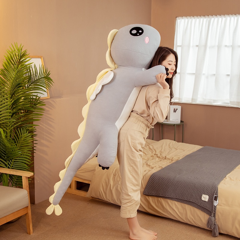 New Huggable Big Long Cute Dinosaur Plush Toy Soft Cartoon Animal Angel Stuffed Doll Boyfriend Pillow Kids Girl Birthday Gift