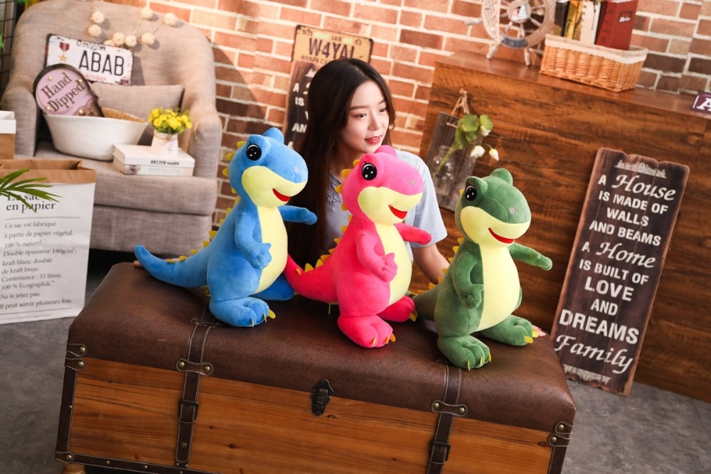 1pc 60cm New Kawaii Dinosaur Plush Toys Cartoon Tyrannosaurus Cute Stuffed Toy Dolls for Kids Children Boys Birthday Gift