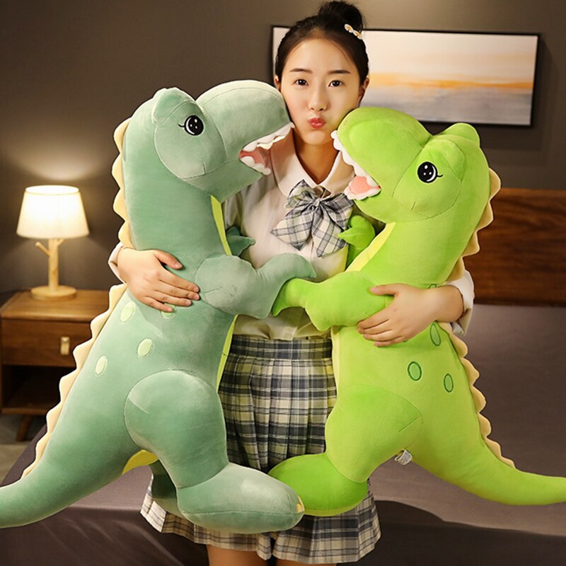 New 45-90cm Big Cartoon Dinosaur Plush Toys Ultra Soft Animal Dragon Pillow Stuffed Tyrannosaurus Rex Dolls Kids Girls Gifts