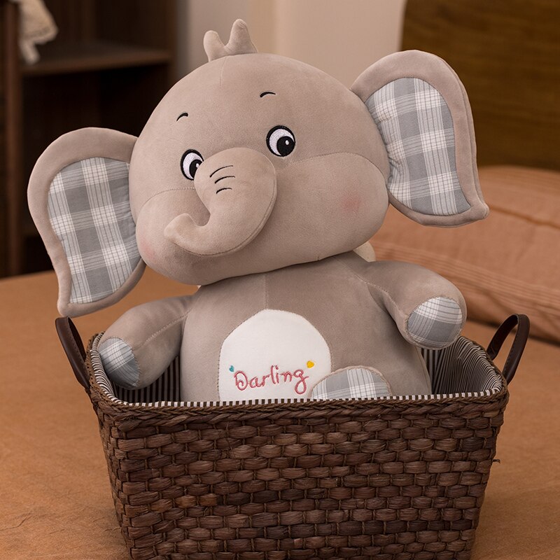 40cm INS Infant Back Cushion Plush Elephant Pillow Suffed Animal Soft Dolls Kids Girl Gift for Baby Sleeping