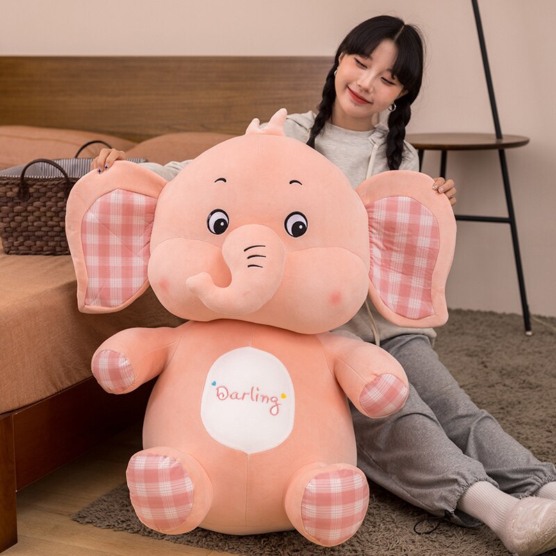 40cm INS Infant Back Cushion Plush Elephant Pillow Suffed Animal Soft Dolls Kids Girl Gift for Baby Sleeping