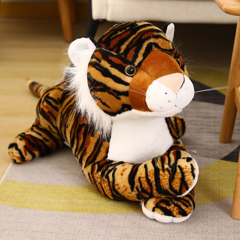 1pc 30-60CM Lying Tiger Plush Toys Simulation High Quality Tiger Dolls Stuffed Soft Animal Plushies Pillow Birthday Decor Gift