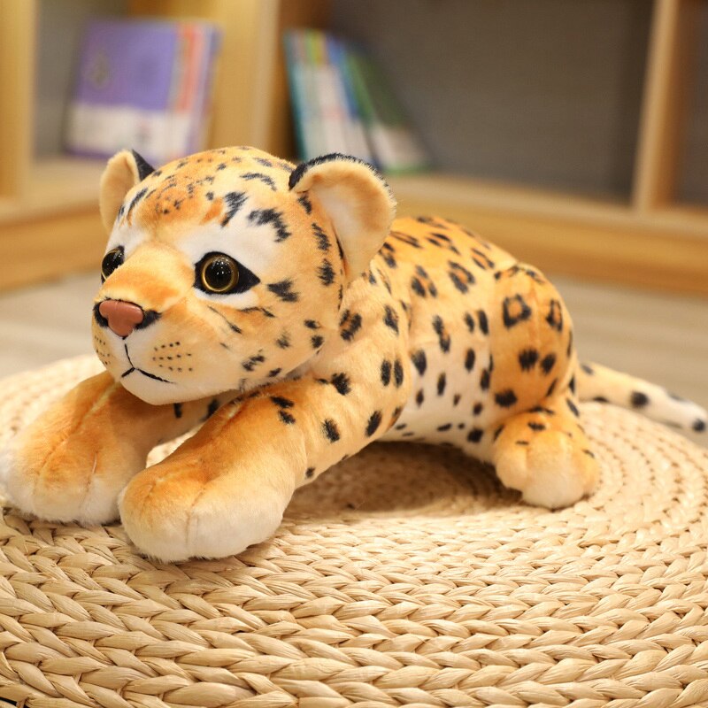 30cm Simulation Tiger Leopard Lion Plush Toys Soft Animals Pillow Stuffed Pets Dolls Sofa Home Decor for Baby Kids Birthday Gift