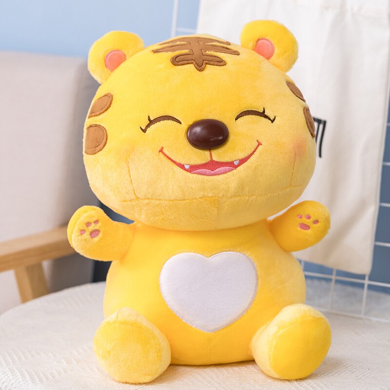 High Quality 20/40cm Lovely Smile Tiger Stuffed Doll Full Filled Adorable Anime Plush Toy Creative Plush Decoration for Sofa