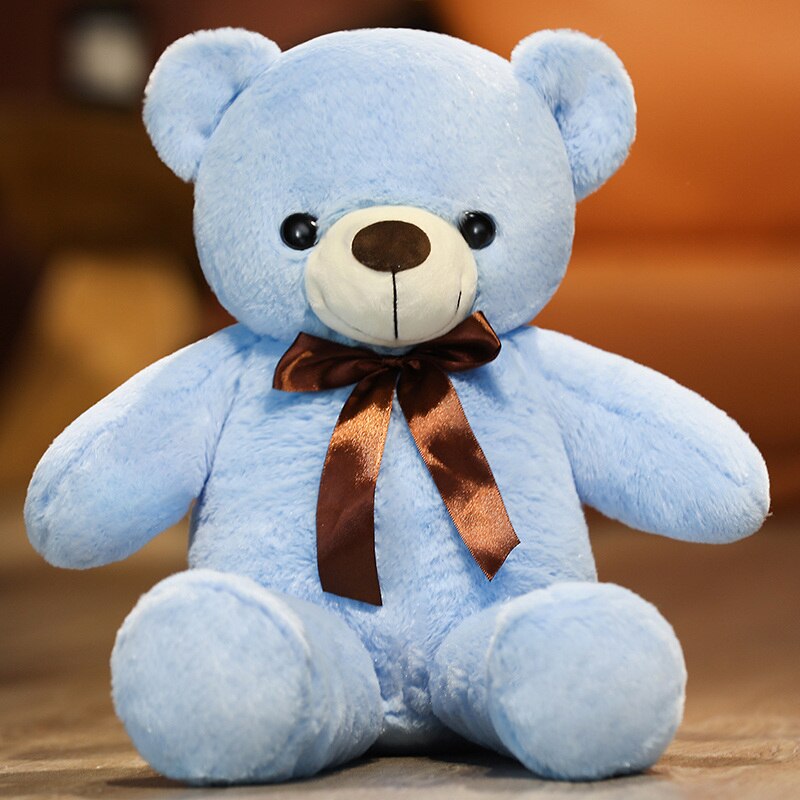 60/80/100cm Lovely Teddy Bear Plush Toys Stuffed Bear with bow tie Doll Girls Valentine's Gift Kids Baby Christmas Brinquedos