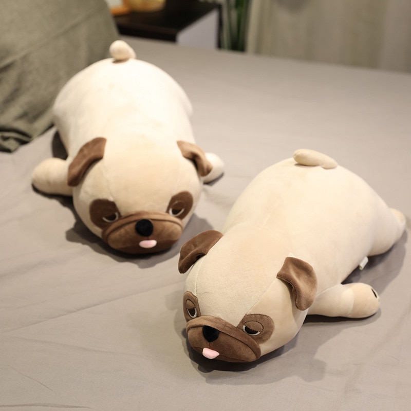 55cm-90cm Big Size Kawaii Pug Dog Plush Toys Sleep Pillow Kids Gift 