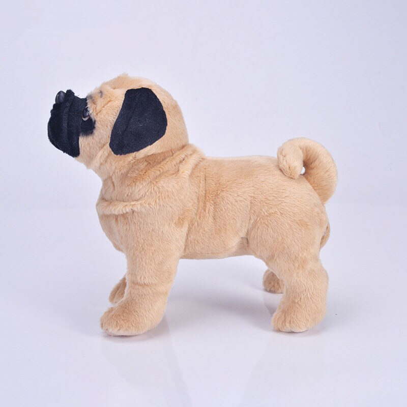[Funny] 33cm Simulation Lifelike Standing Pug dog Plush Toys Soft dog Stuffed Animals doll Birthday Christmas Gifts For Kids